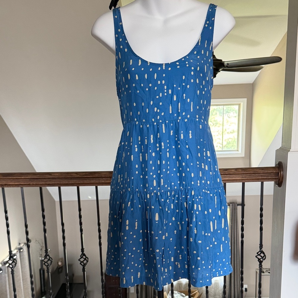 Sunshine & Shadow Blue Sleeveless Mini Dress